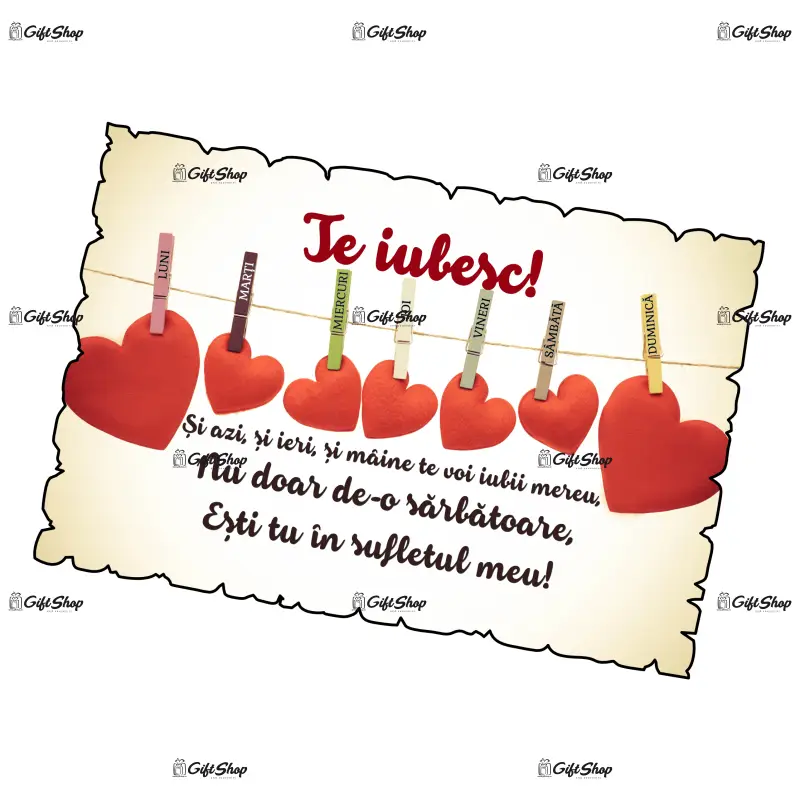 Te iubesc si azi si ieri si maine, magnet frigider mgs061